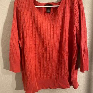 🌼3 for $15🌼 29. Lane Bryant Pink 3/4 Sleeve sweater top. Size 18/20